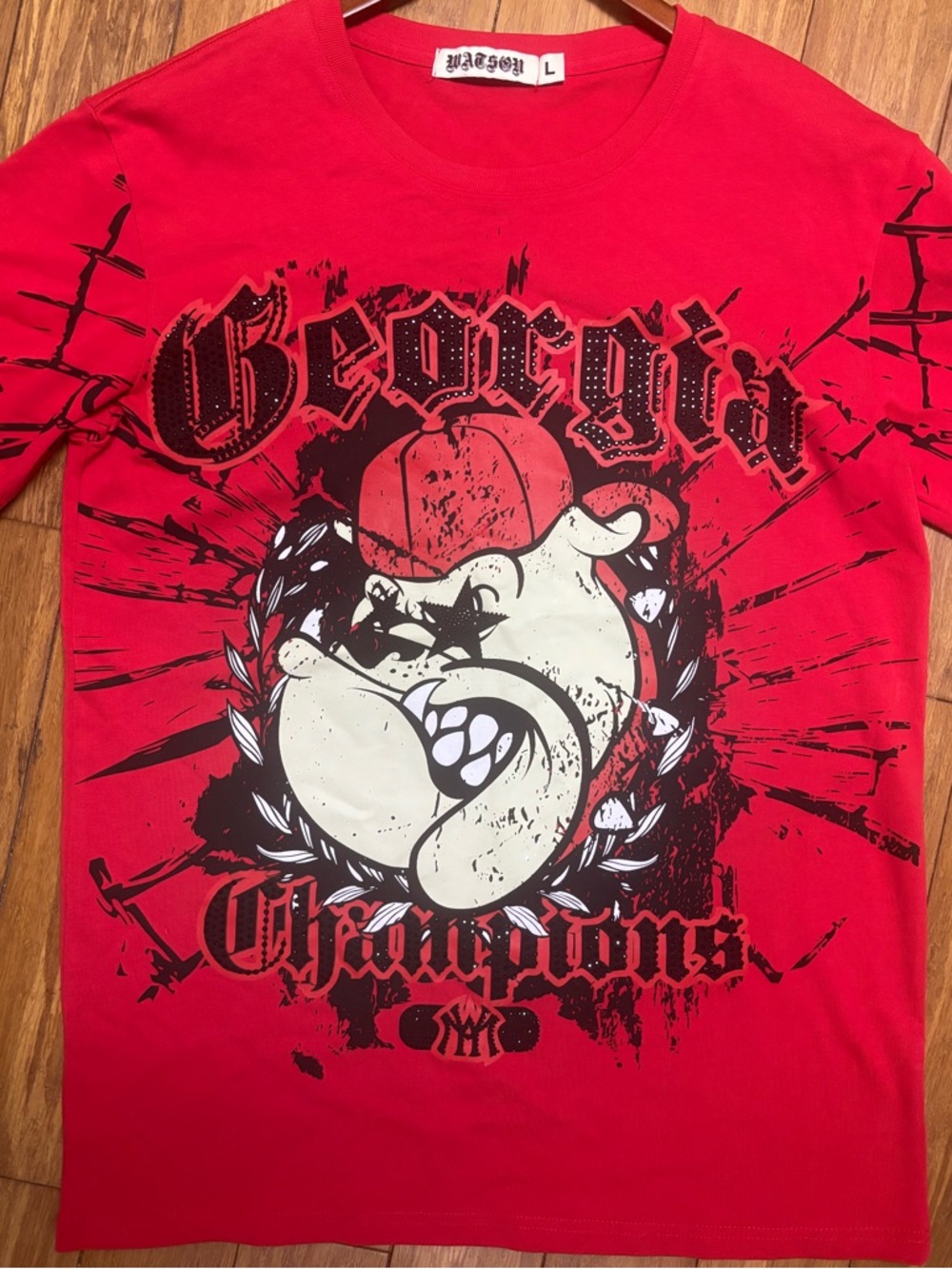 Watson- Georgia Bulldogs Sparkly Graphic tee NEVER WORN!!